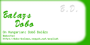balazs dobo business card